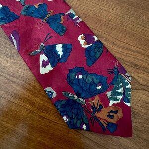 Vintage Silk Tie Maroon Butterflies & Moths – Jacob Robert’s LTD for Kauffman